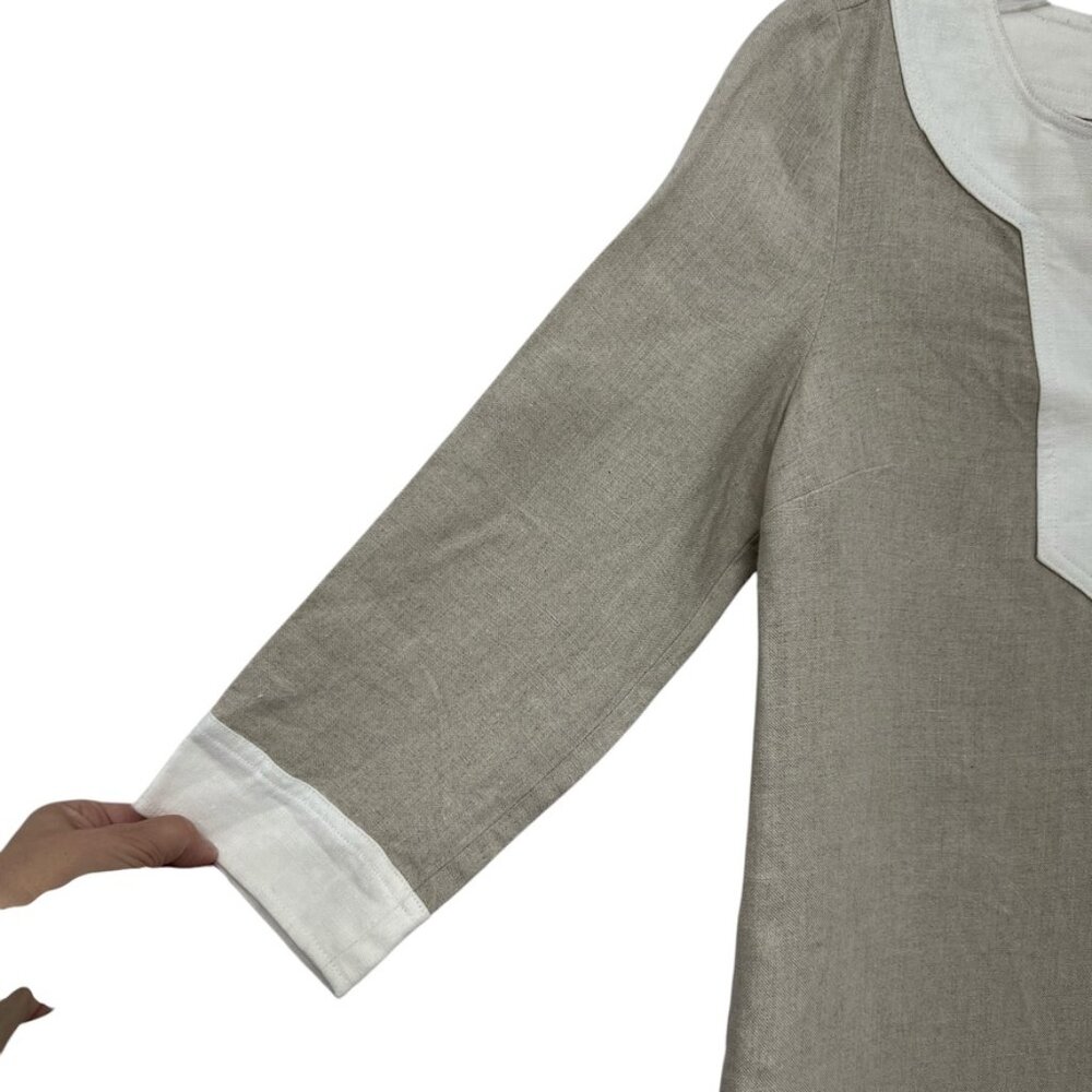 MICHAEL Michael Kors Linen 3/4 sleeve women's shift dress size S - Picture 6 of 7